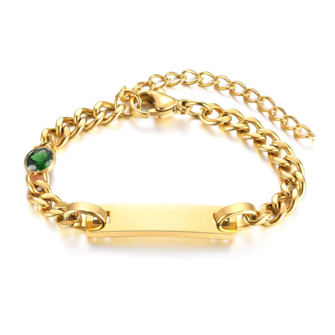 Personalized birthstone bracelet