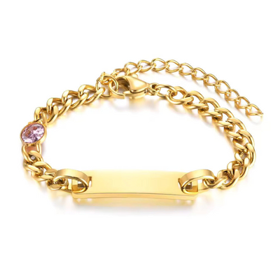 Personalized birthstone bracelet