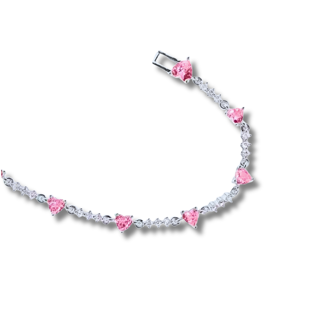 Charming roze crystal bracelet