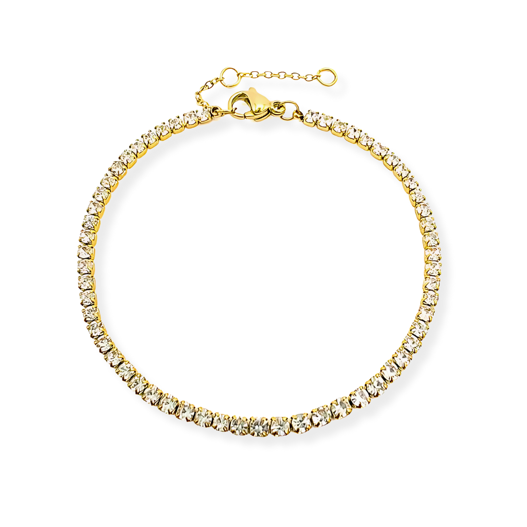Adjustable Silver Zirconia Tennis Bracelet Women