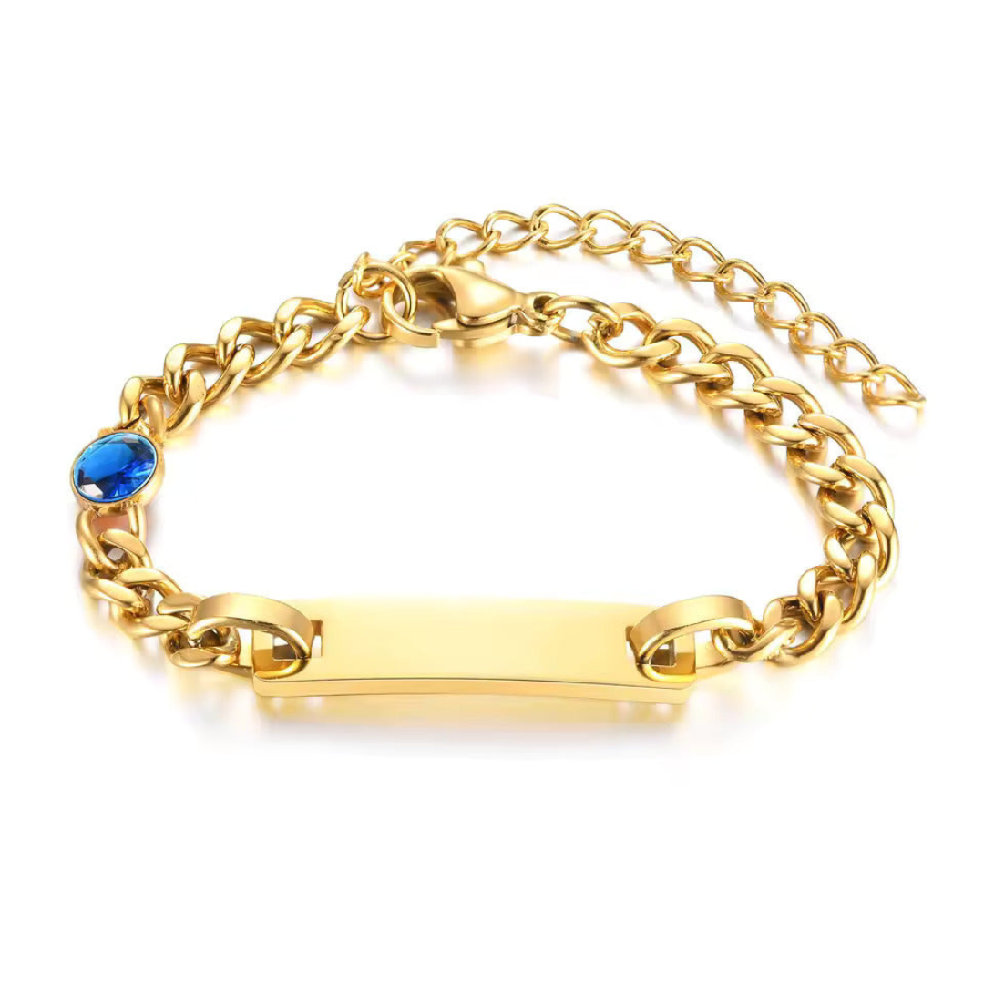 Personalized birthstone bracelet