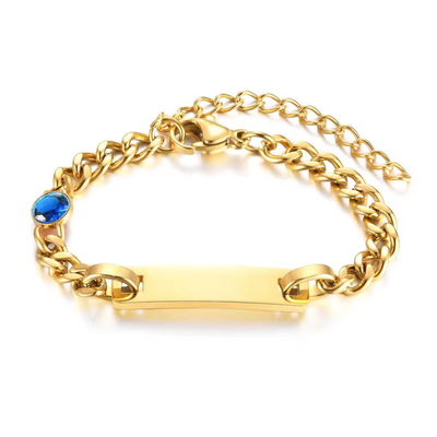 Personalized birthstone bracelet
