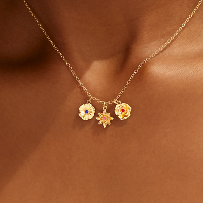 Personalized Birth Flower Necklace