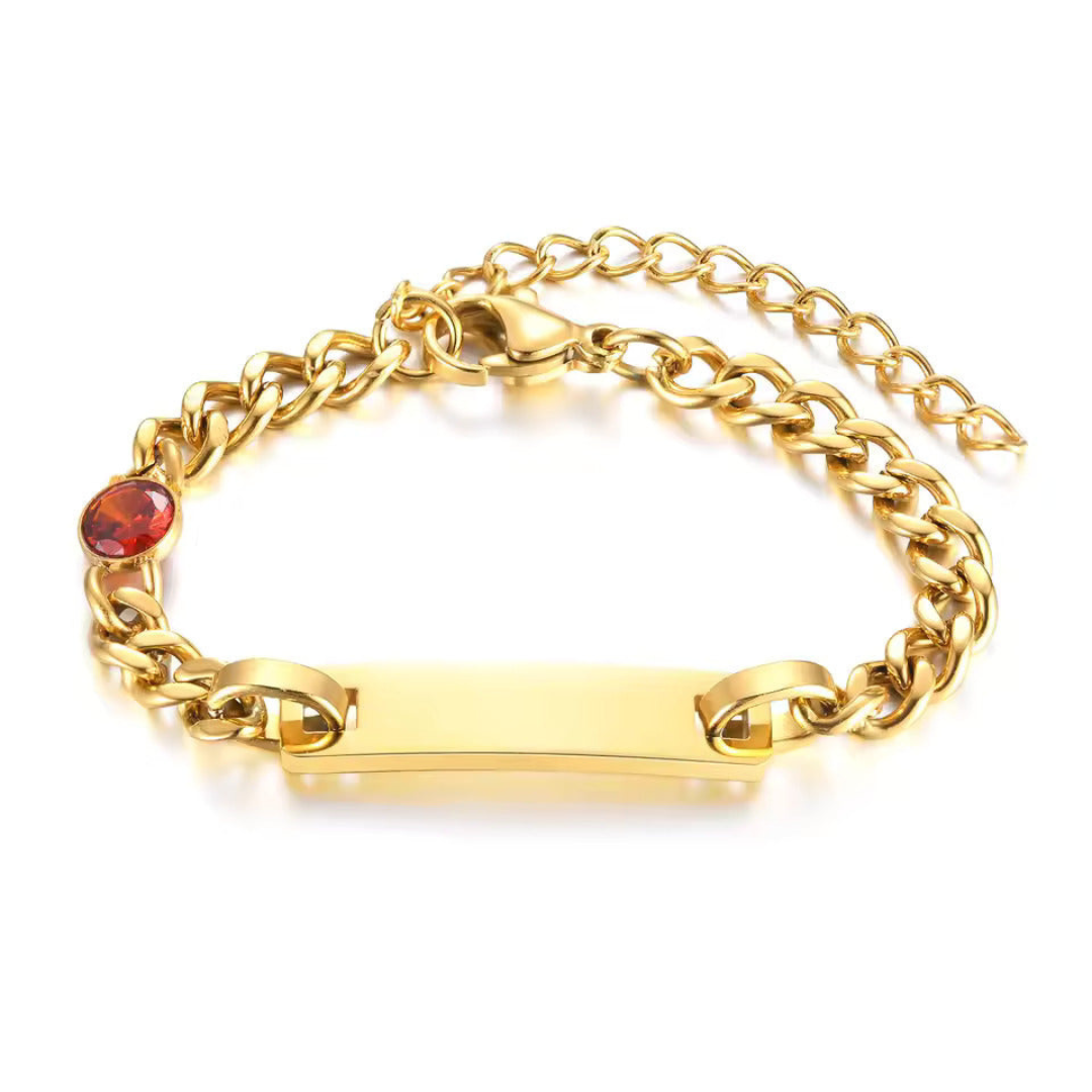 Personalized birthstone bracelet