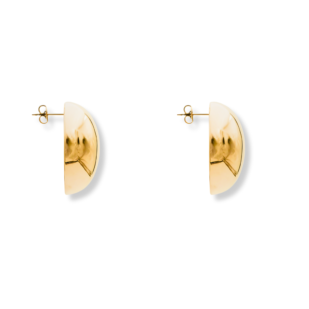 Ladies Luxury Twisted Gold Earrings