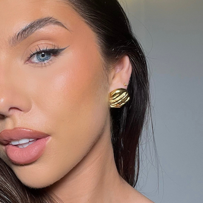 Textured Gold Studs