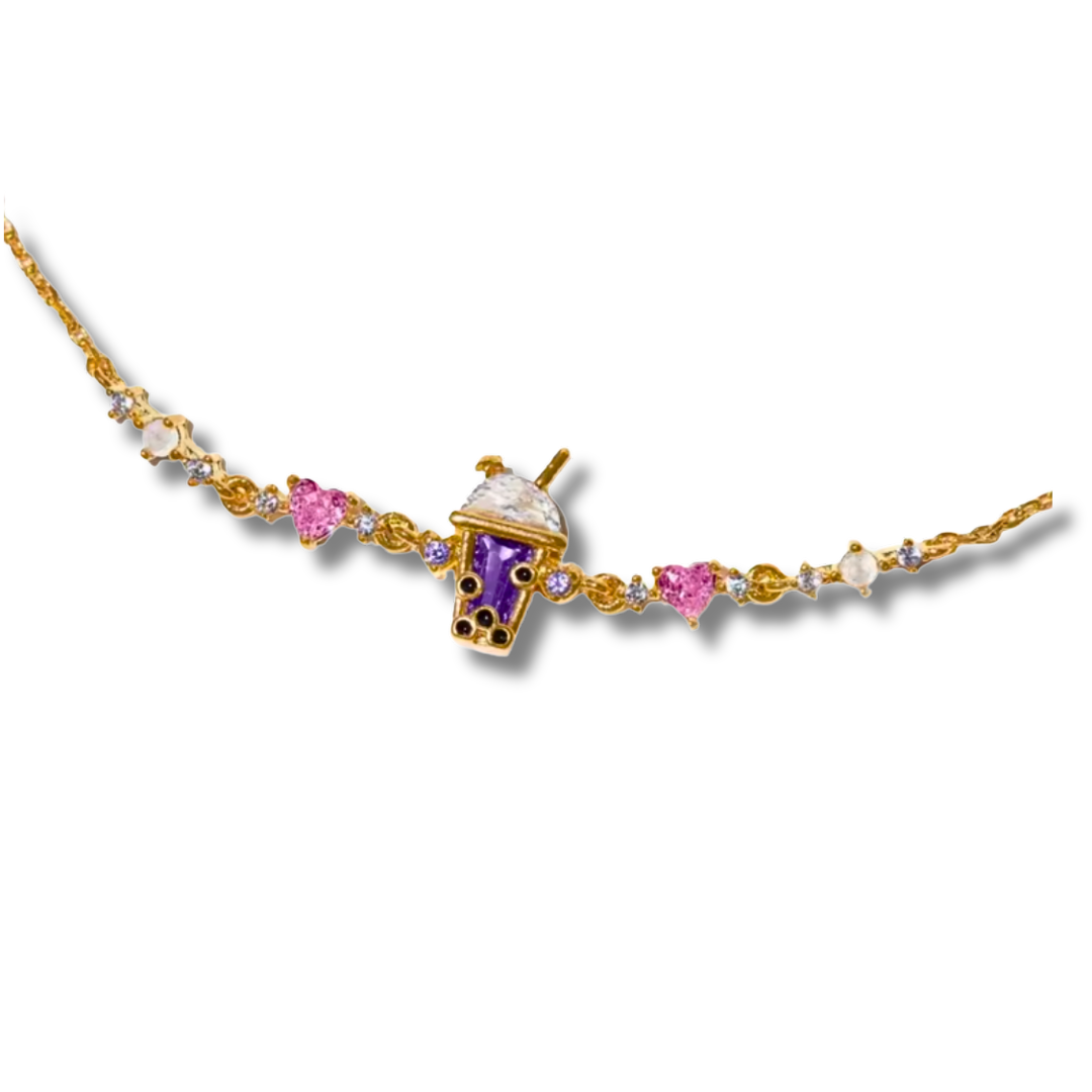 Charming roze crystal bracelet