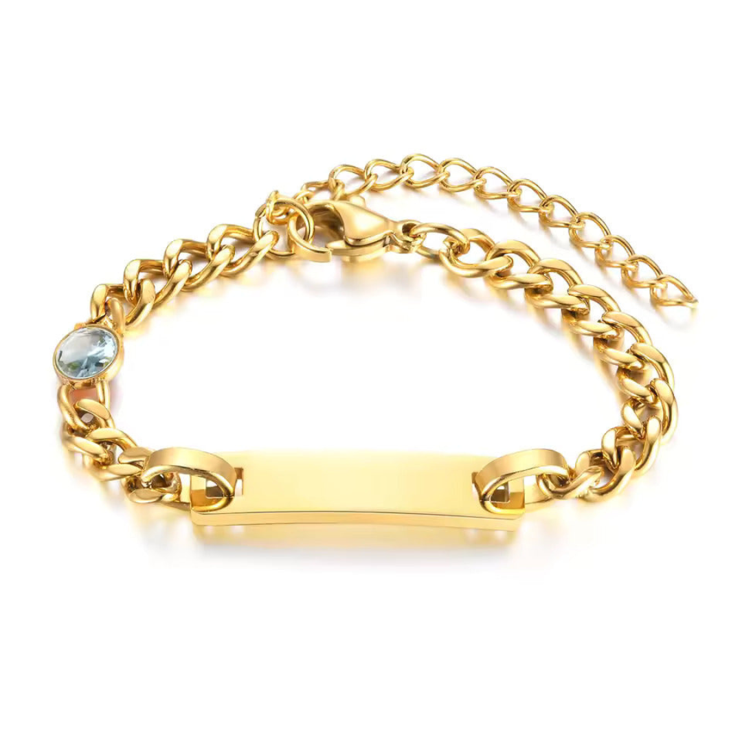 Personalized birthstone bracelet