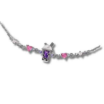 Charming roze crystal bracelet