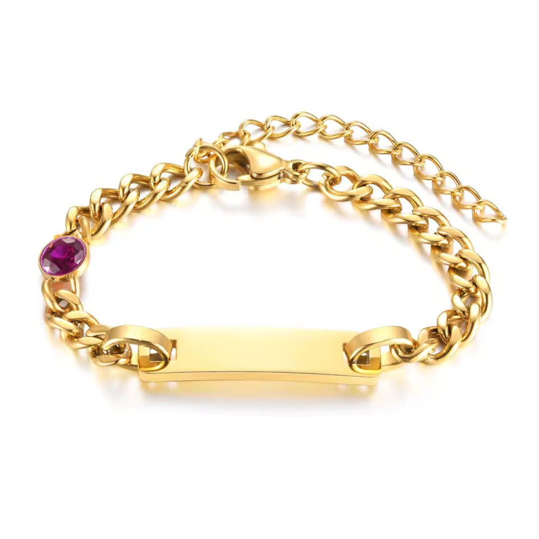 Personalized birthstone bracelet