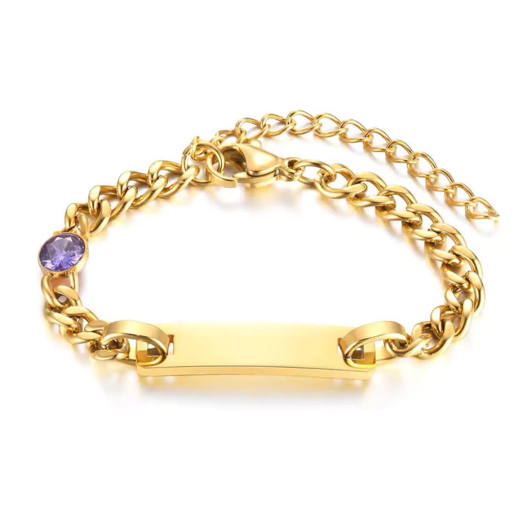 Personalized birthstone bracelet
