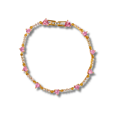 Charming roze crystal bracelet