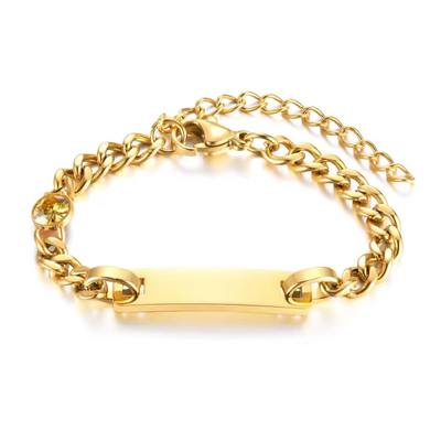 Personalized birthstone bracelet