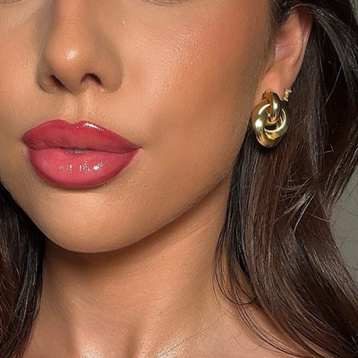 Gold-Silver Statement Link Earrings Ladies