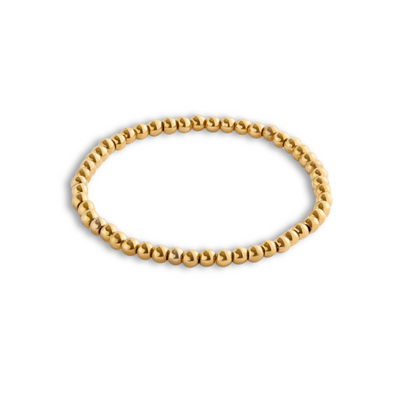 Gold Plated Elastic Beaded Bracelet Women