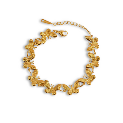Adjustable Gold Butterfly Bracelet Ladies