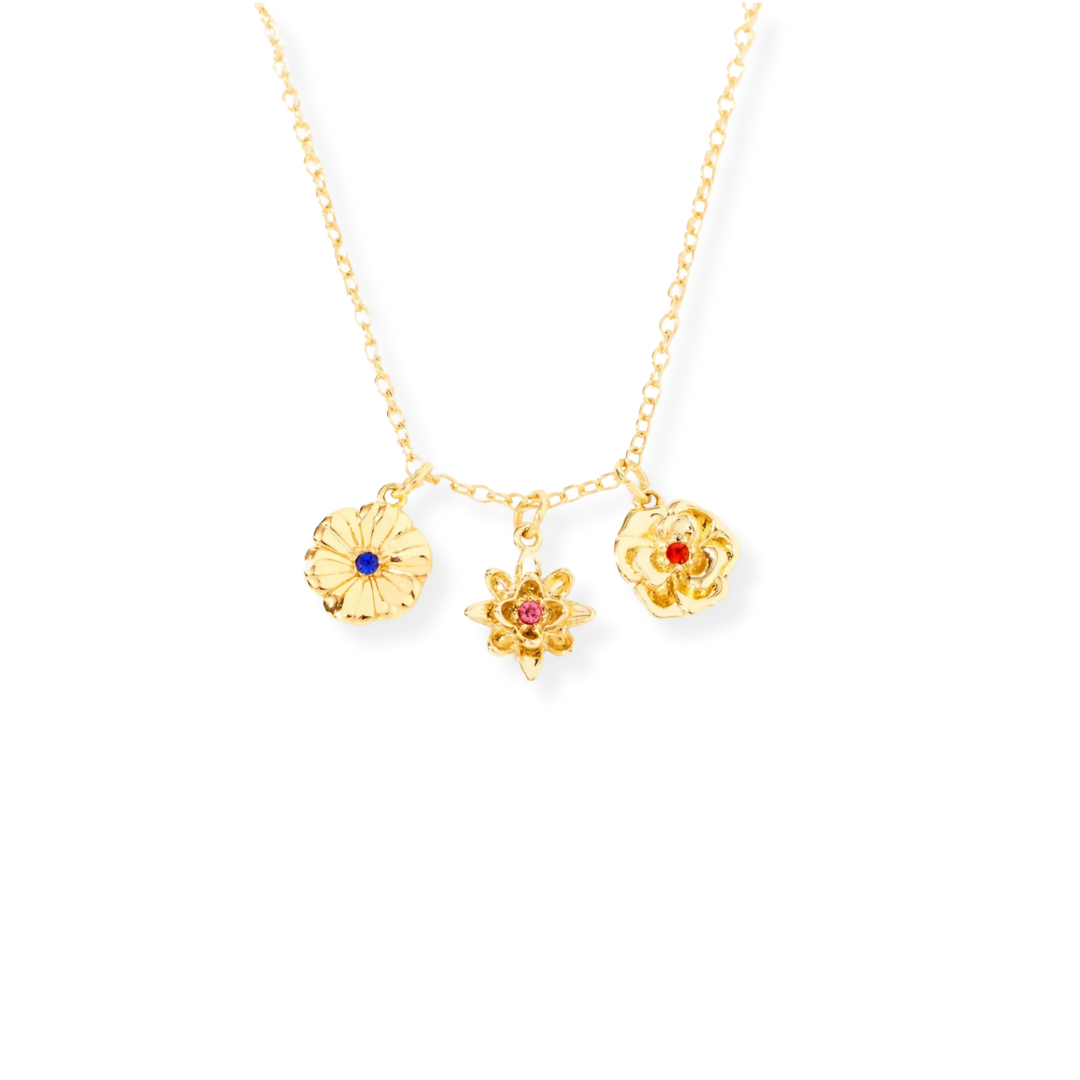 Personalized Birth Flower Necklace
