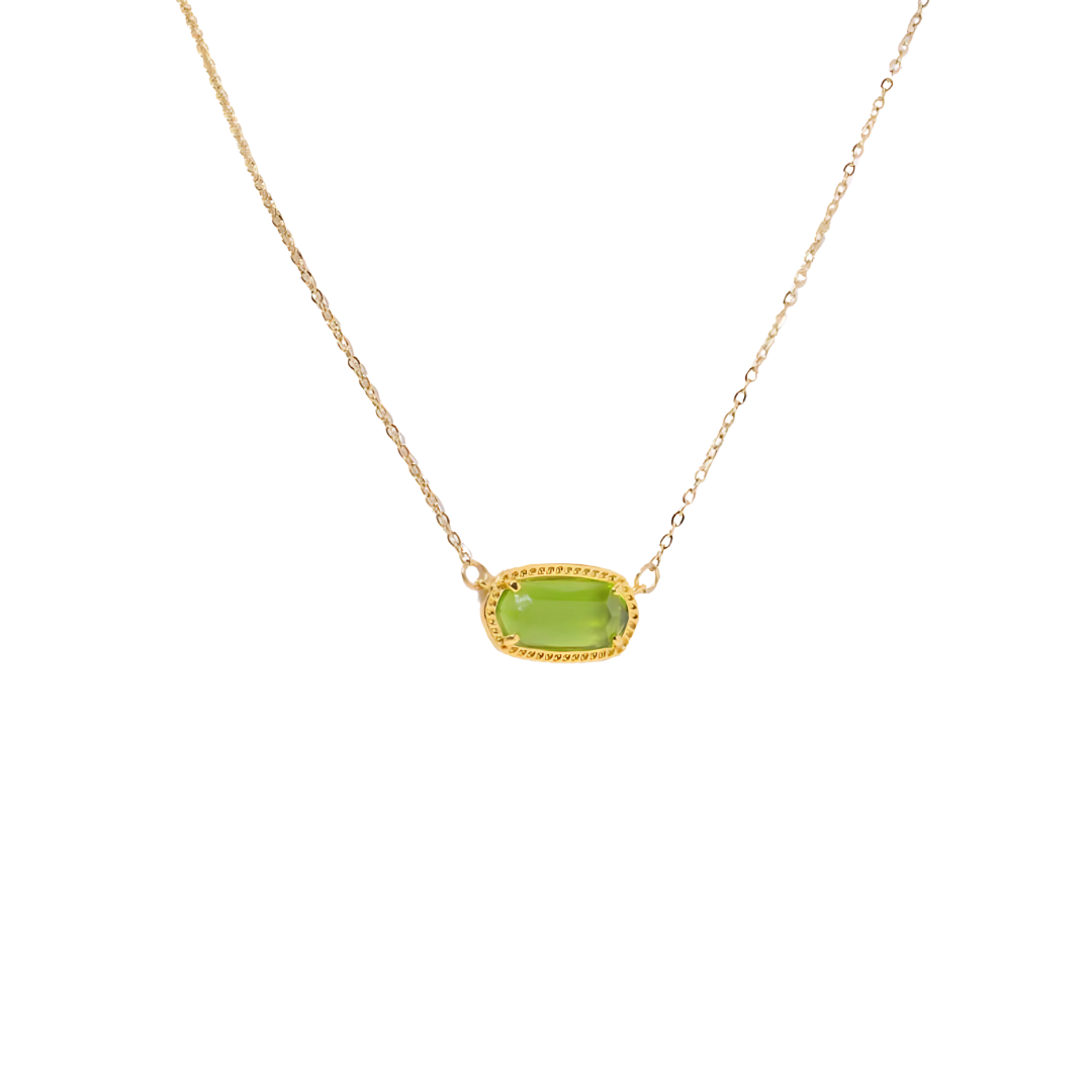 Gold-colored Zodiac Sign Birthstone Necklace Women
