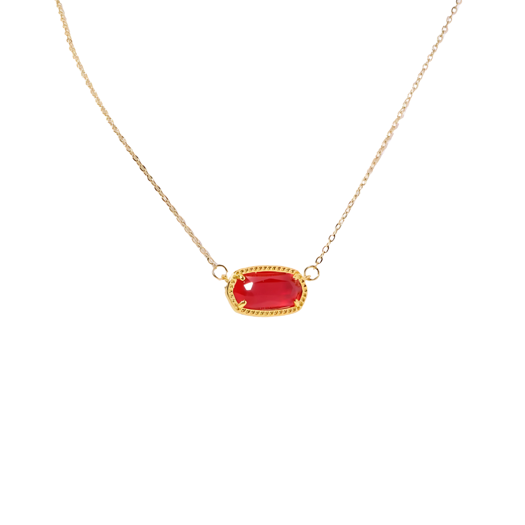 Gold-colored Zodiac Sign Birthstone Necklace Women