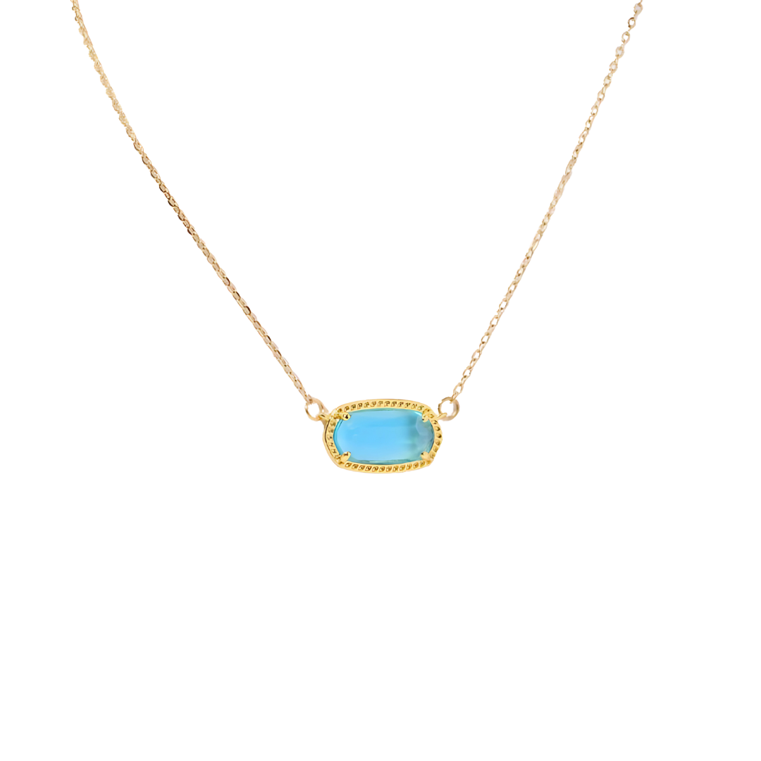 Gold-colored Zodiac Sign Birthstone Necklace Women