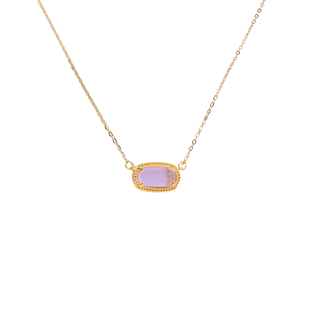 Gold-colored Zodiac Sign Birthstone Necklace Women