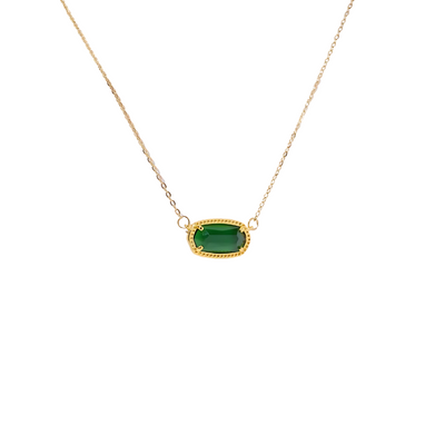 Gold-colored Zodiac Sign Birthstone Necklace Women