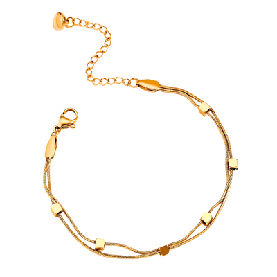 The Golden Fine Cube Bracelet Ladies