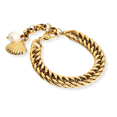 Beach Gold Shell Pearl Bracelet Women