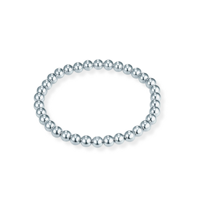 Silver Stretch Beaded Bracelet Ladies