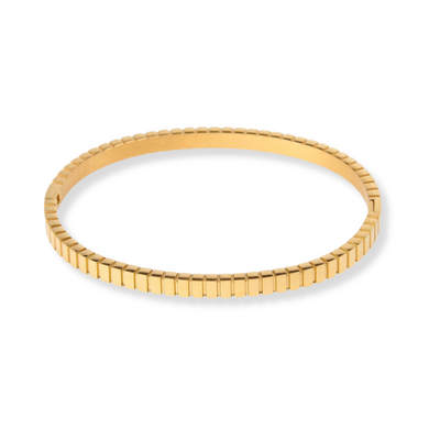 Gold Plated Straight Bangle Bracelet Ladies